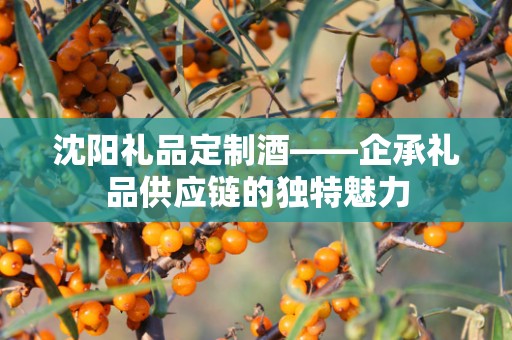 沈阳礼品定制酒——企承礼品供应链的独特魅力