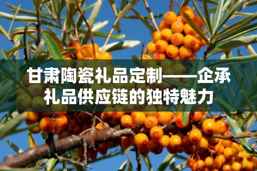 甘肃陶瓷礼品定制——企承礼品供应链的独特魅力