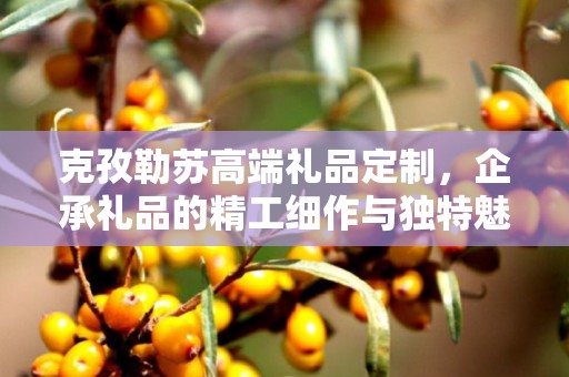克孜勒苏高端礼品定制，企承礼品的精工细作与独特魅力