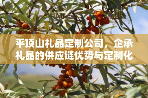 平顶山礼品定制公司，企承礼品的供应链优势与定制化服务