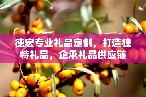 德宏专业礼品定制，打造独特礼品，企承礼品供应链