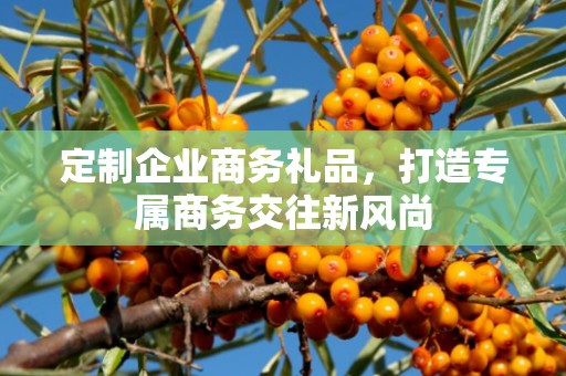 定制企业商务礼品，打造专属商务交往新风尚