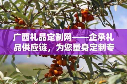 广西礼品定制网——企承礼品供应链，为您量身定制专属礼品