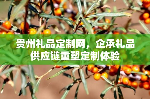 贵州礼品定制网，企承礼品供应链重塑定制体验