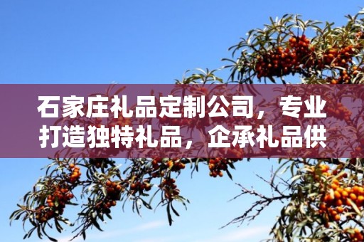 石家庄礼品定制公司，专业打造独特礼品，企承礼品供应链引领行业前沿