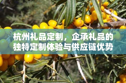 杭州礼品定制，企承礼品的独特定制体验与供应链优势