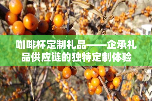 咖啡杯定制礼品——企承礼品供应链的独特定制体验