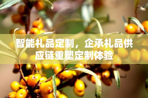 智能礼品定制，企承礼品供应链重塑定制体验